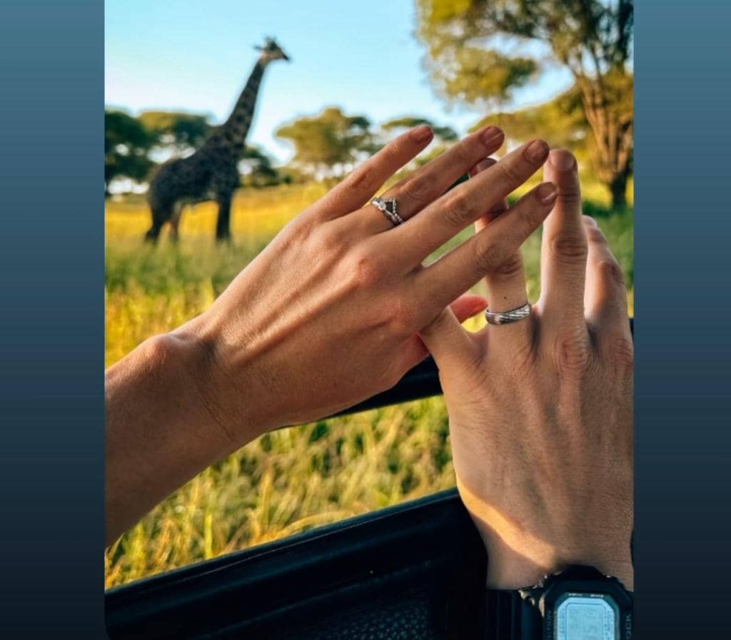 Romantic sunset during a Tanzania honeymoon safari