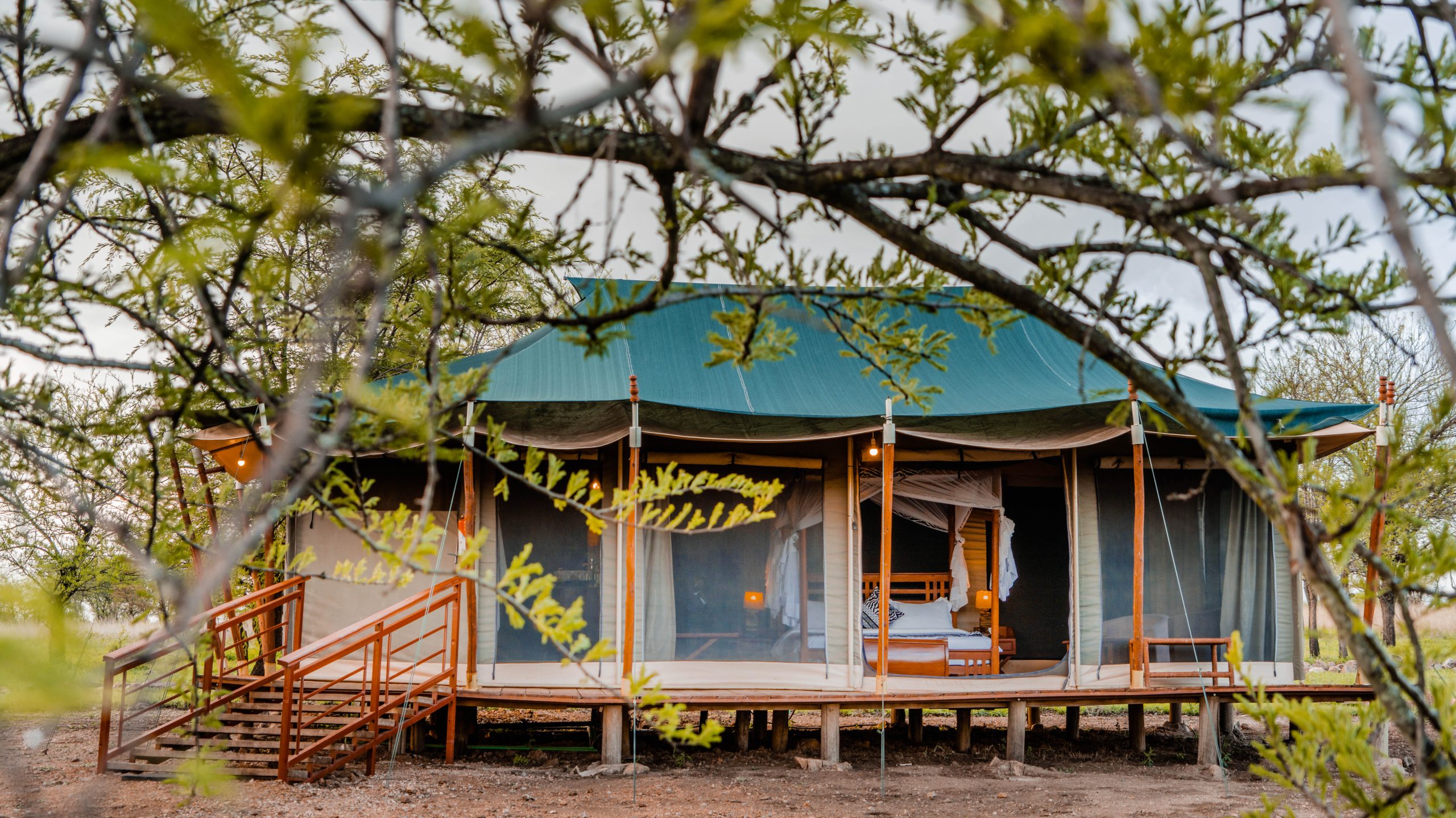 Comfortable safari tented camp room on a 3-day Northern Circuit Tanzania safari